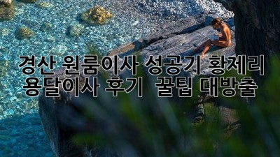 경산 원룸이사 성공기✨ 황제리 용달이사 후기 & 꿀팁 대방출!